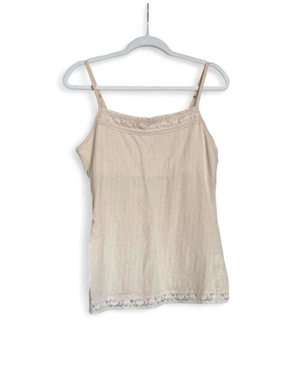Mudd Cream Lace-Trim Bra Cami